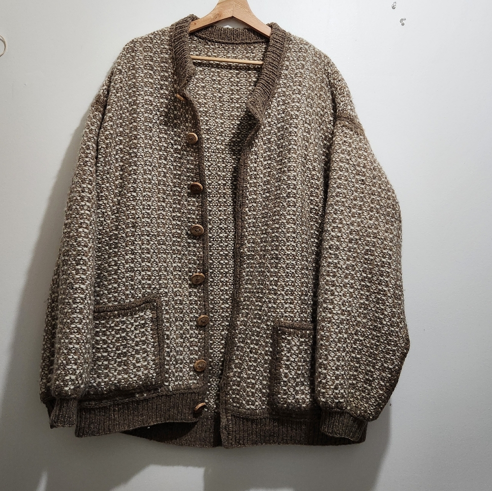 Unisex Wool Brown Knit Sweater